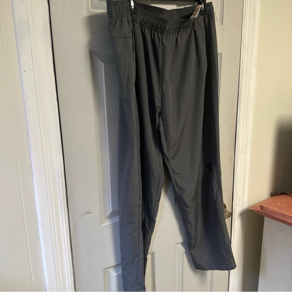 adidas Men's Dark Gray Track Pants with Elastic Waistband